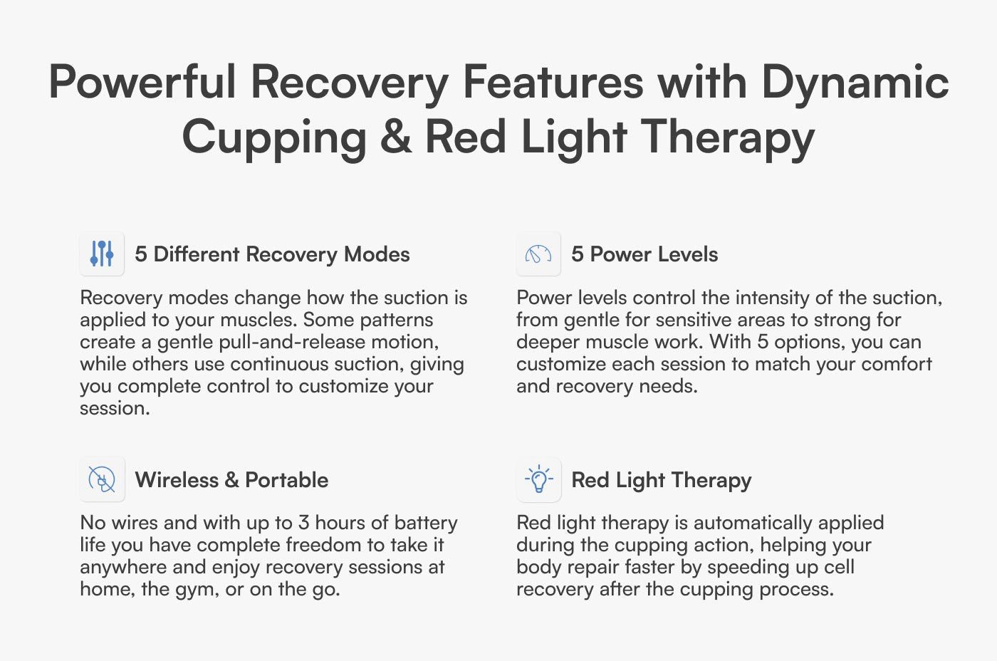 Aerify Dynamic Cupping Red Light Therapy Device pack contents.