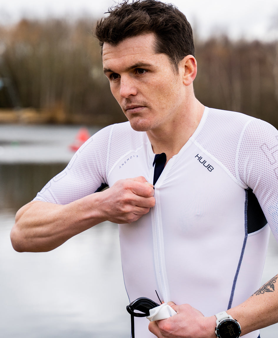HUUB Anemoi 2 men's tri suit detail image for SUB22 and 22PLUS options.
