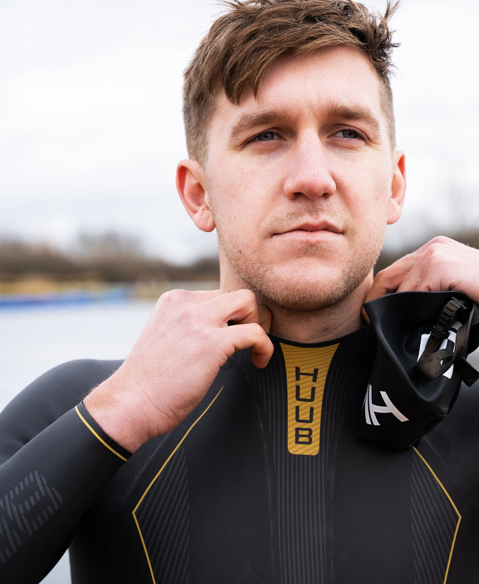 HUUB Alchemy 3:5 men's wetsuit sleeve cuff and arm detail