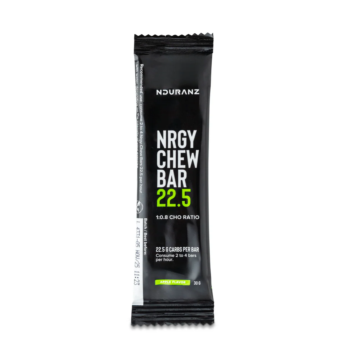 Nduranz Energy Chew Bar 22.5g Cola packet and chew pieces