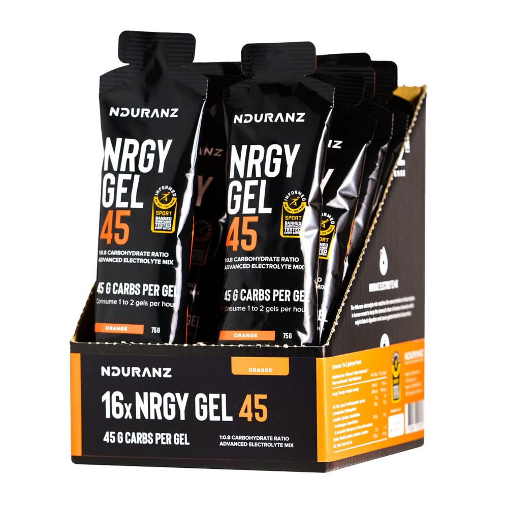 Nduranz Energy Gel 45g Lemon portable gel packet view
