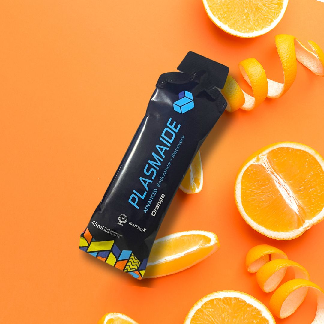 Plasmaide Orange single-serve 45ml liquid sachet front view