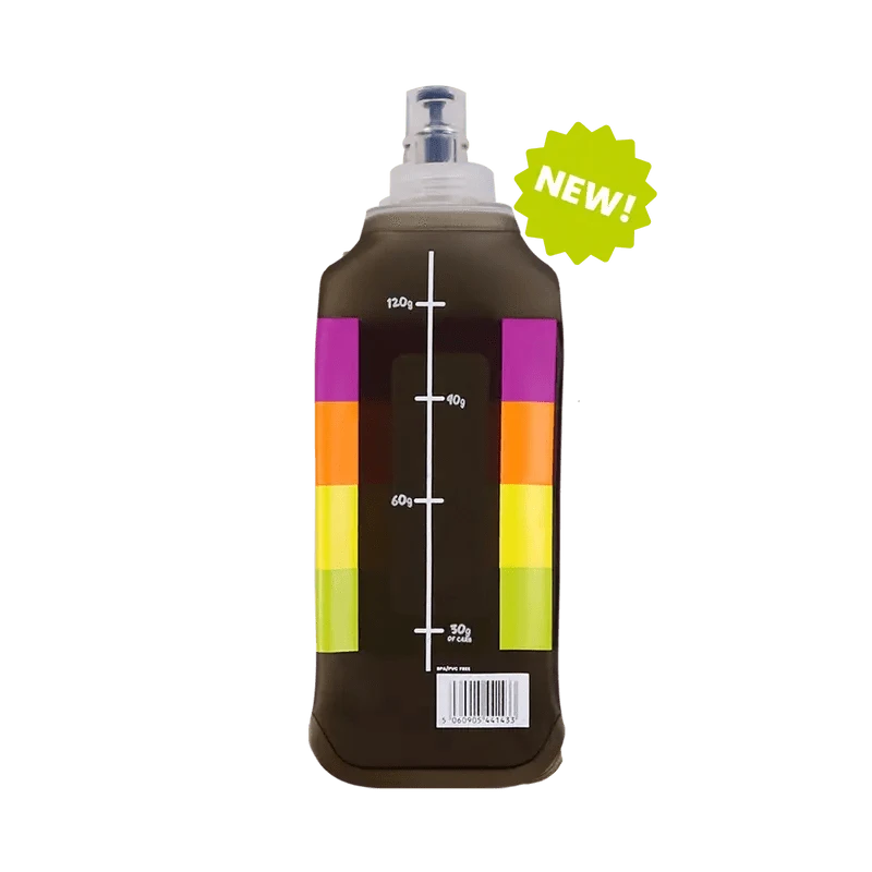 Precision Flow Flask bottle with cap for carrying Flow Gel in training or race kit