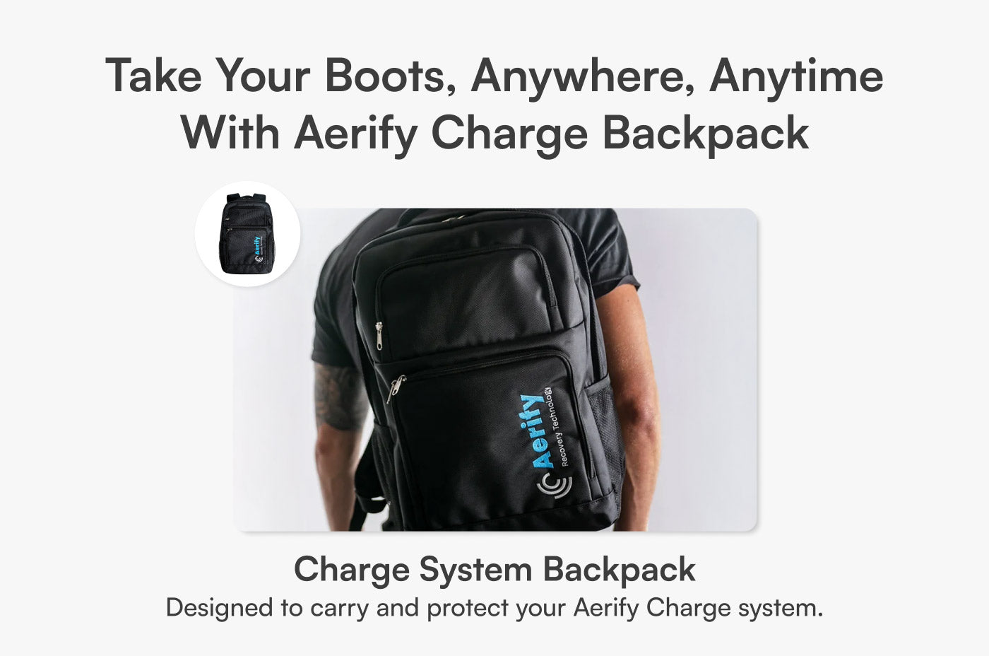 Aerify Charge wireless compression boots full product kit.