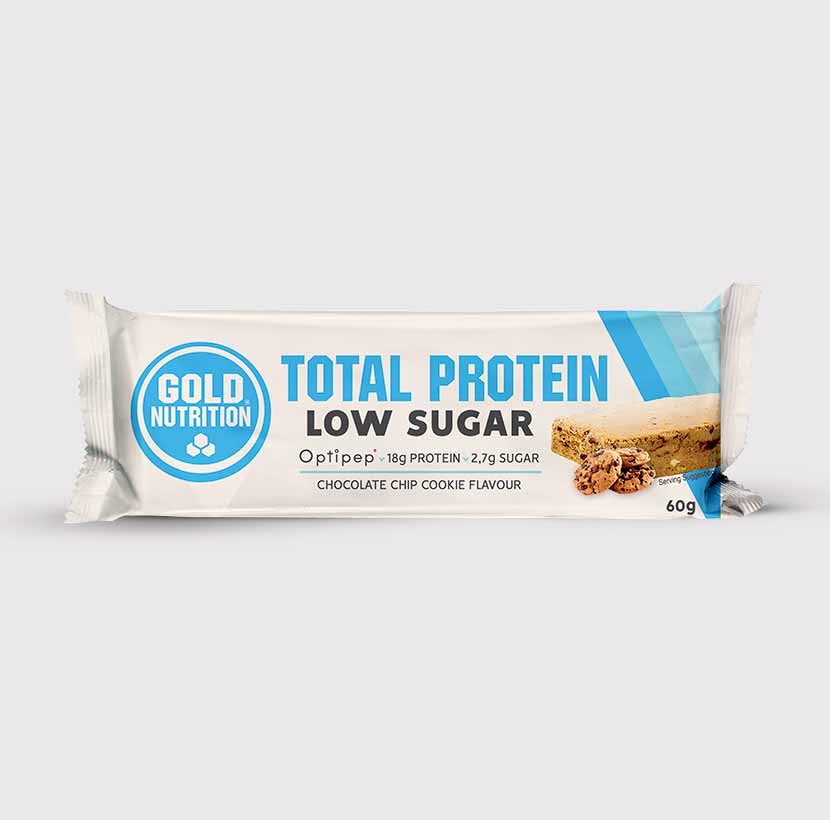 GoldNutrition Total Protein Low Sugar Bar single-serve protein bar packaging.