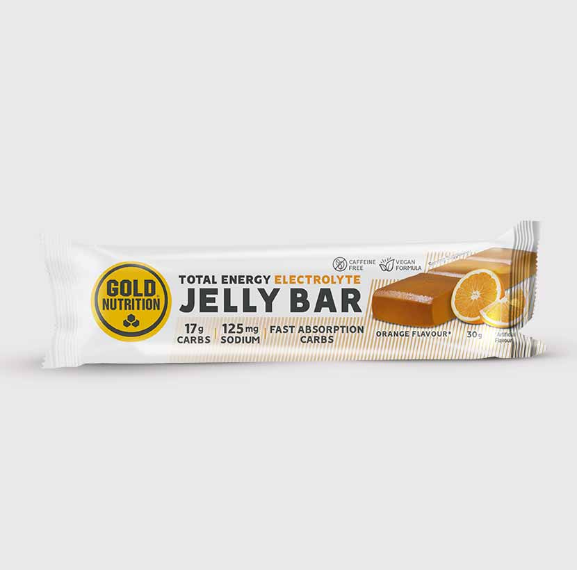 GoldNutrition Jelly Bar Caffeine Cola packet close-up