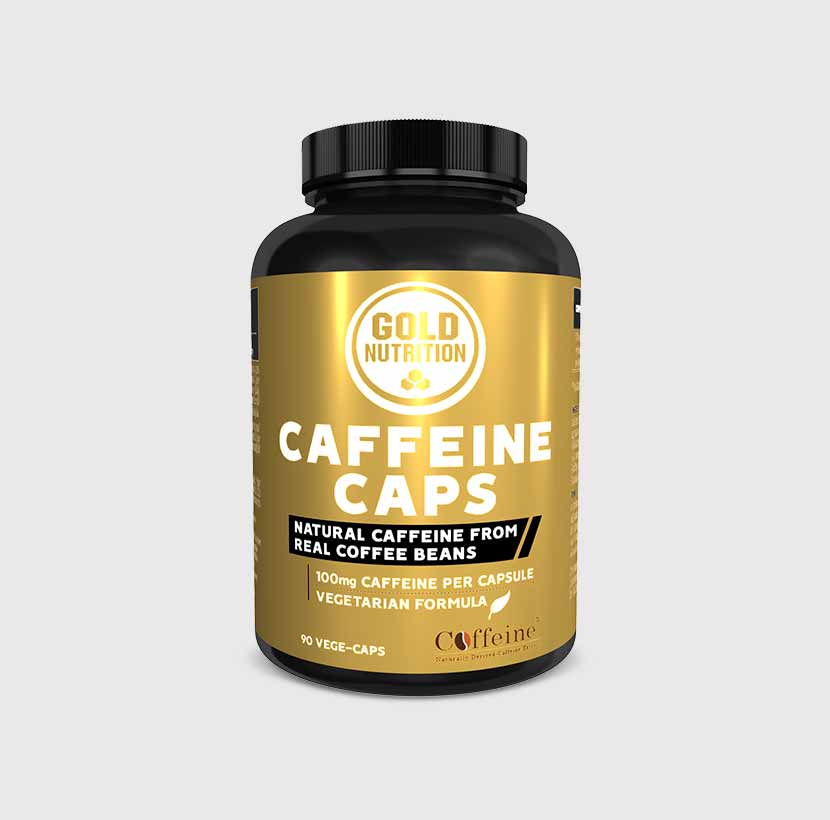 GoldNutrition Caffeine Caps 100mg supplement capsule bottle