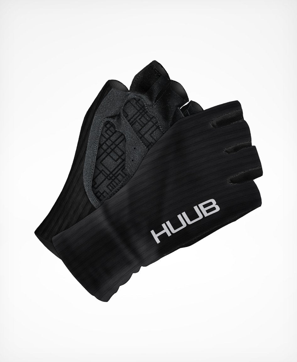 HUUB Aero Cycle Gloves in black for cycling and time trial race setups