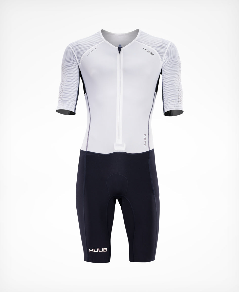 HUUB Anemoi 2 men's tri suit product image with SUB22 and 22PLUS race-suit options.