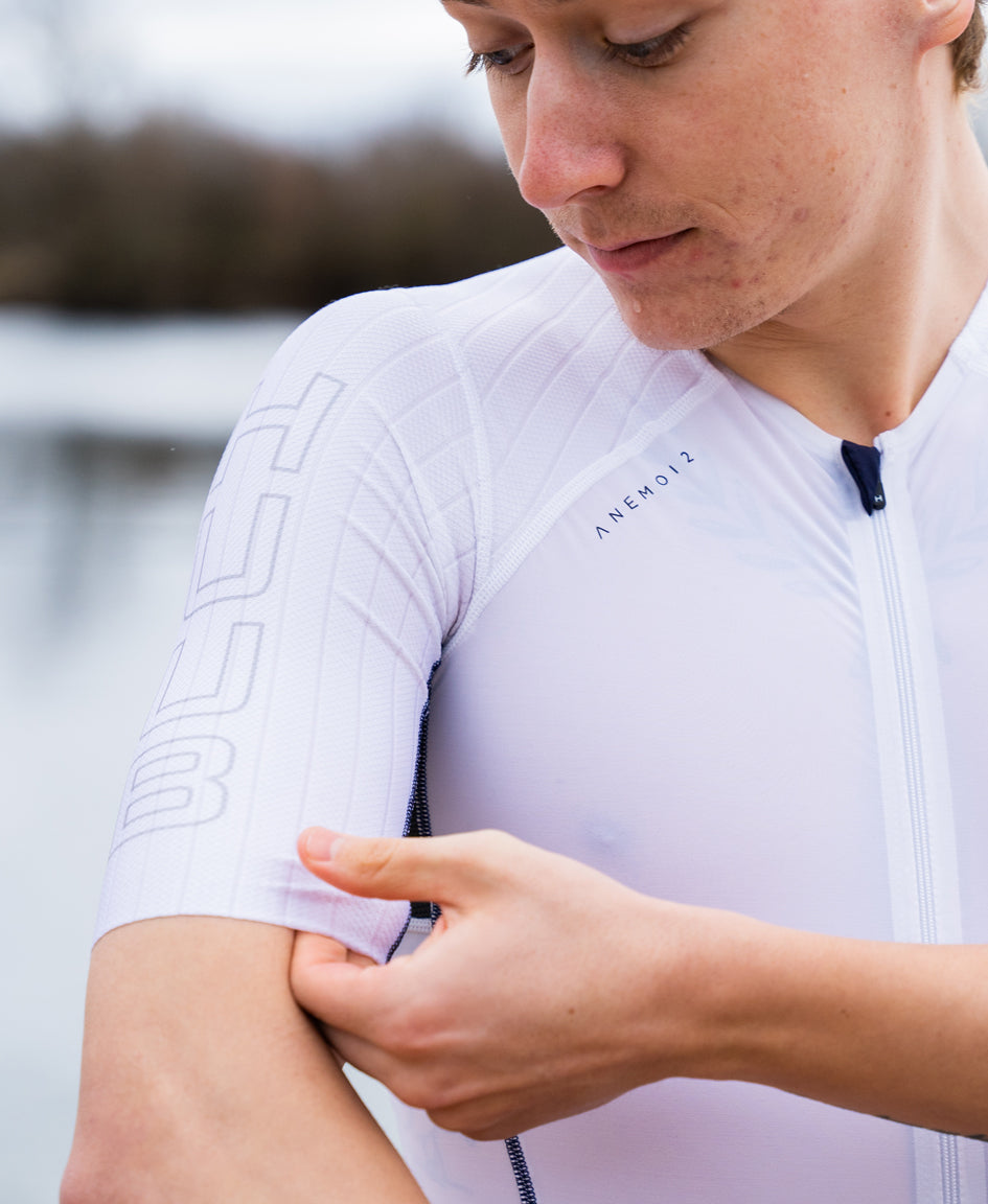 HUUB Anemoi 2 men's triathlon suit image showing race-day kit construction.