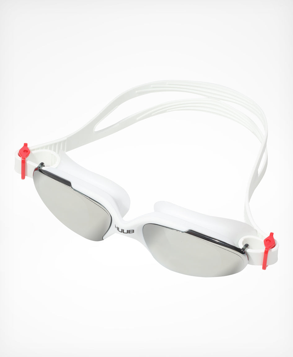 HUUB Vision swim goggle lens and silicone frame detail