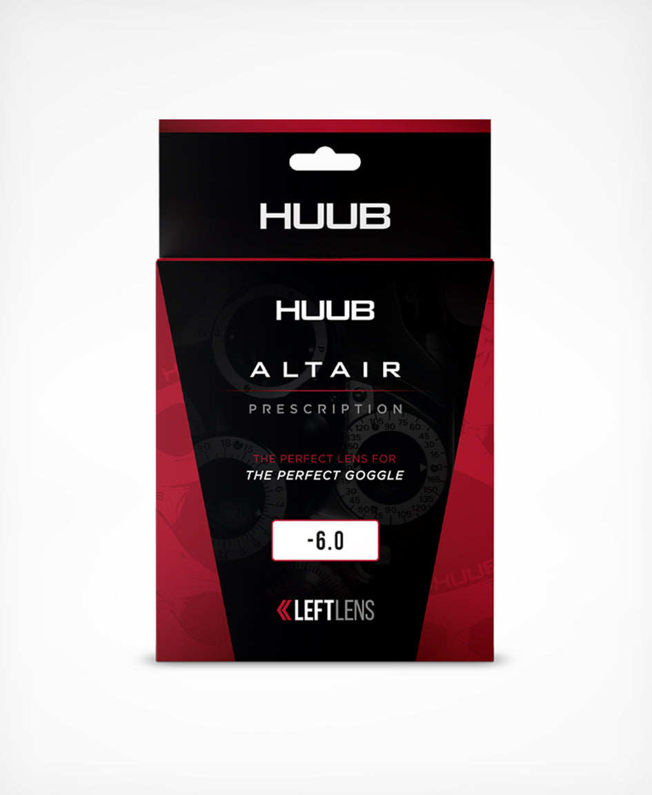HUUB Altair prescription swim goggle lens in smoke tint