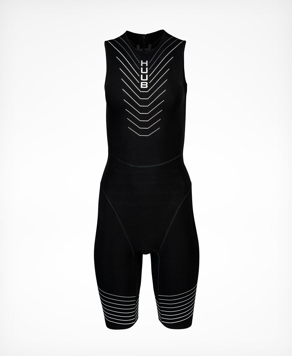 HUUB Pinnacle women's swimskin rear view with zipper detail