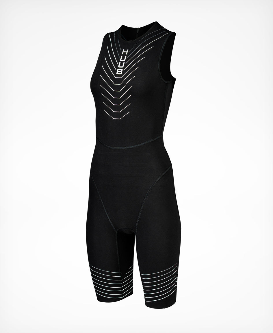 HUUB Pinnacle women's swimskin front view for non-wetsuit triathlon