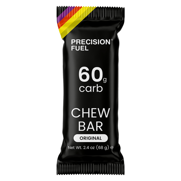 Single serve Precision Fuel & Hydration PF 60 Chew Bars with citrus flavor, showing the packaging and product details.