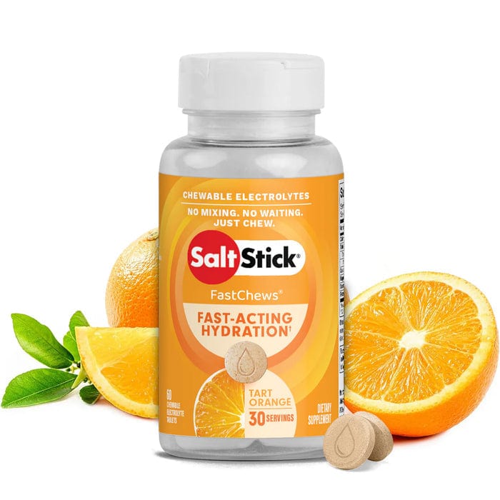 SaltStick FastChews Coconut Pineapple single-serving electrolyte chews package.