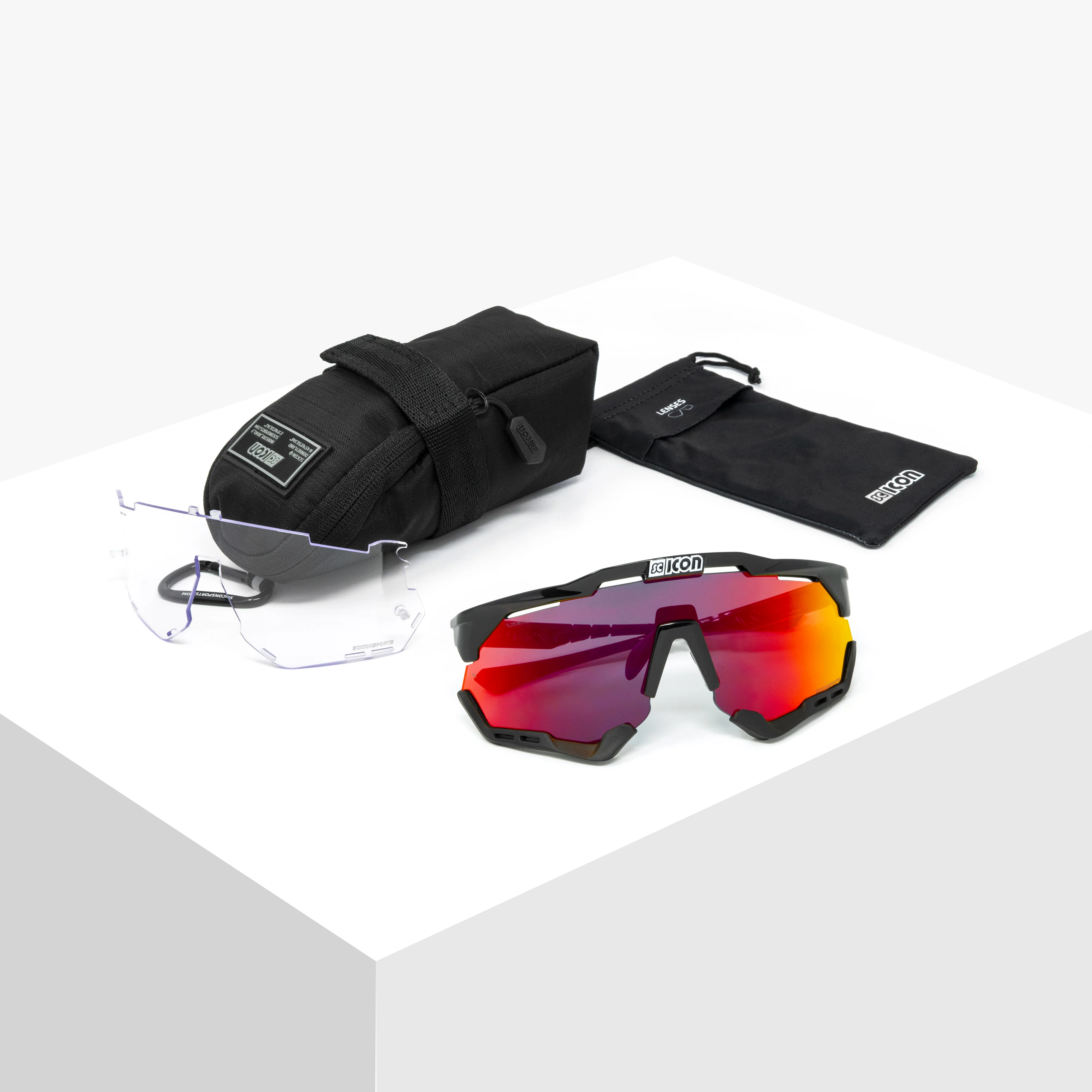 Scicon AeroShade XL high-performance sport sunglasses with wraparound design and tinted lenses for active outdoor use.