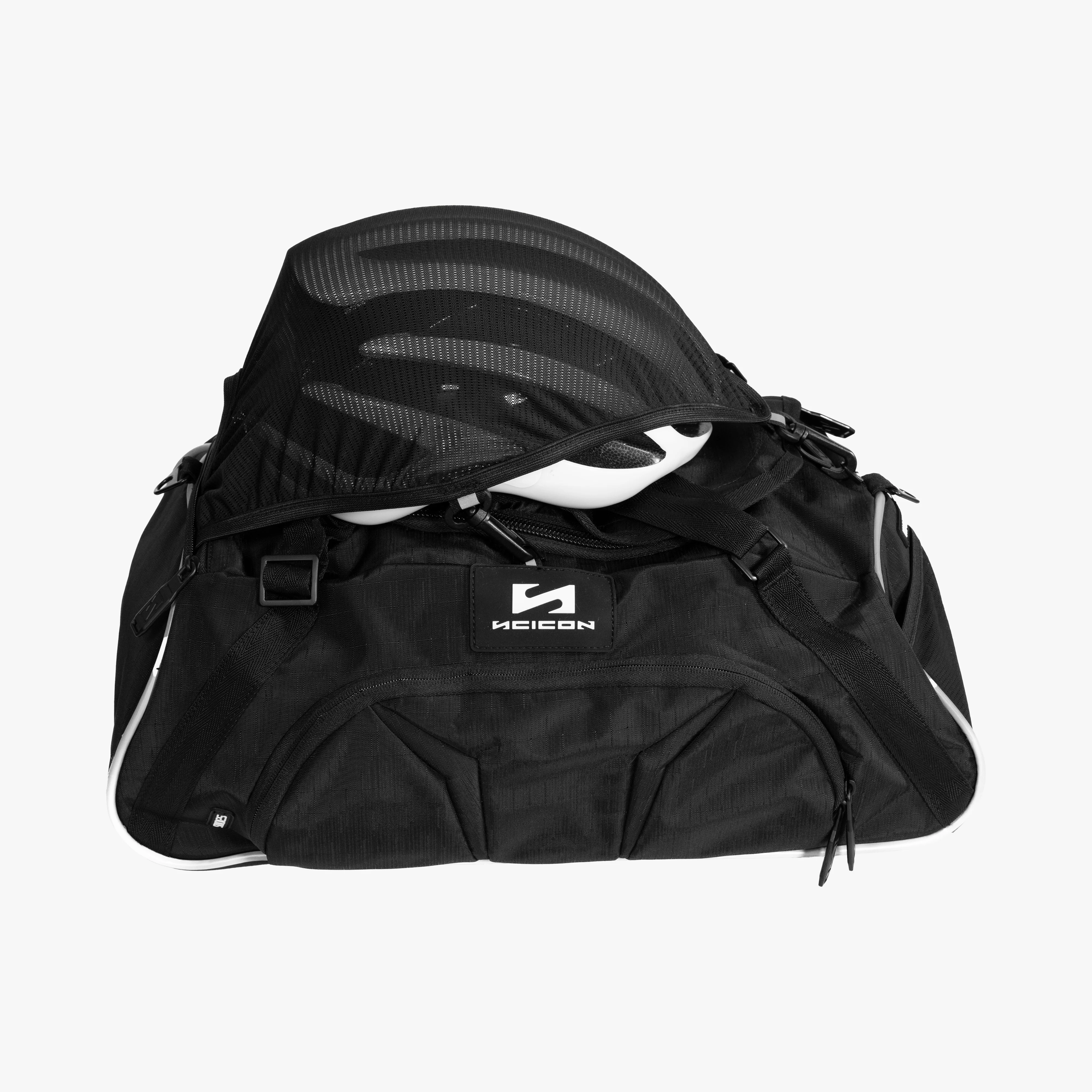 Scicon 25L duffel bag with durable fabric, spacious main compartment, and carrying handles for travel and gym use