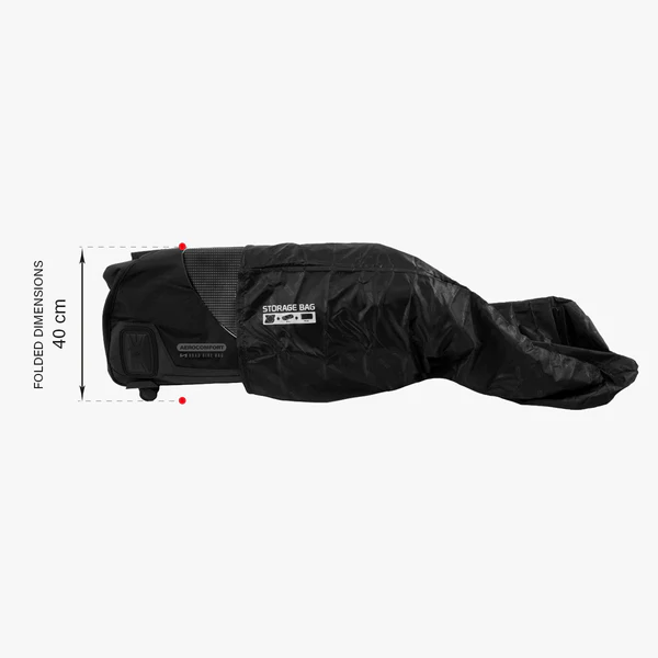 Scicon Aerocomfort 3.0 road bicycle travel bag with padded interior, sturdy wheels, and secure straps for bike transportation.
