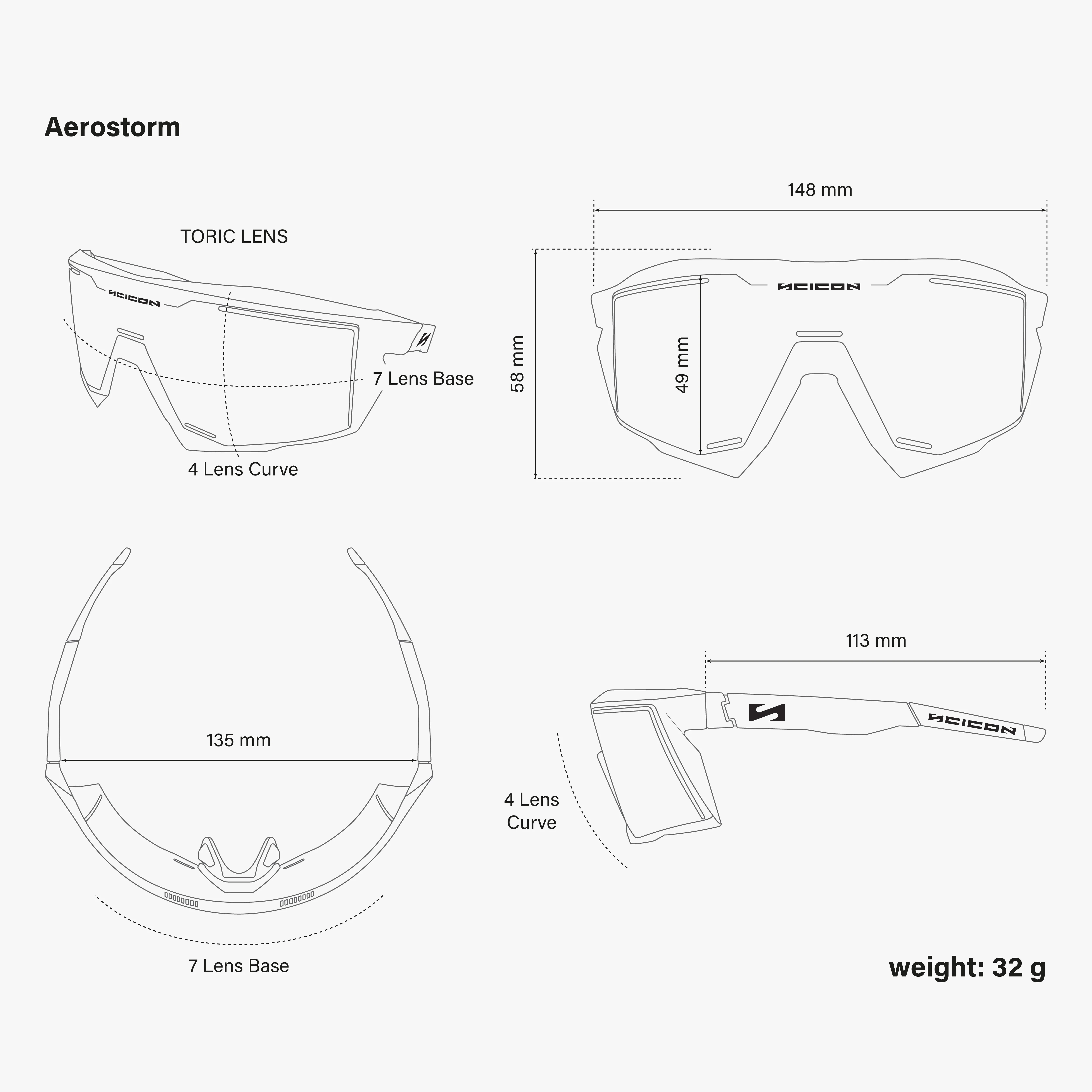 Scicon Aerostorm RX Sport performance sunglasses with optical insert, lightweight frame, and tinted lenses for active outdoor use.