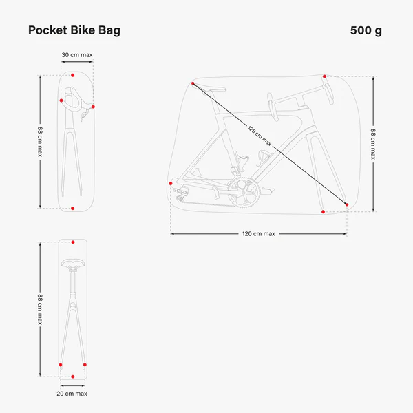 Scicon Compact Pocket Bike Travel Bag with padded compartments for easy transportation of small bikes and accessories.