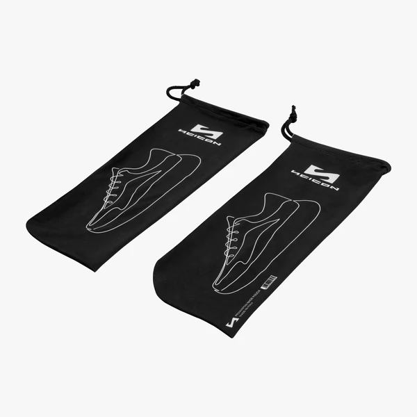 Scicon dual shoe pouch set with compact, lightweight design, featuring zippered compartments for organizing shoes during travel.