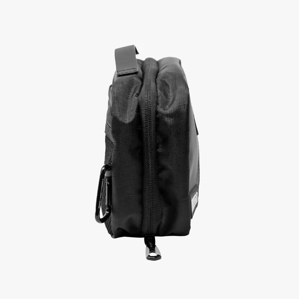 Scicon portable travel toiletry bag with multiple compartments for toiletries and personal care essentials.