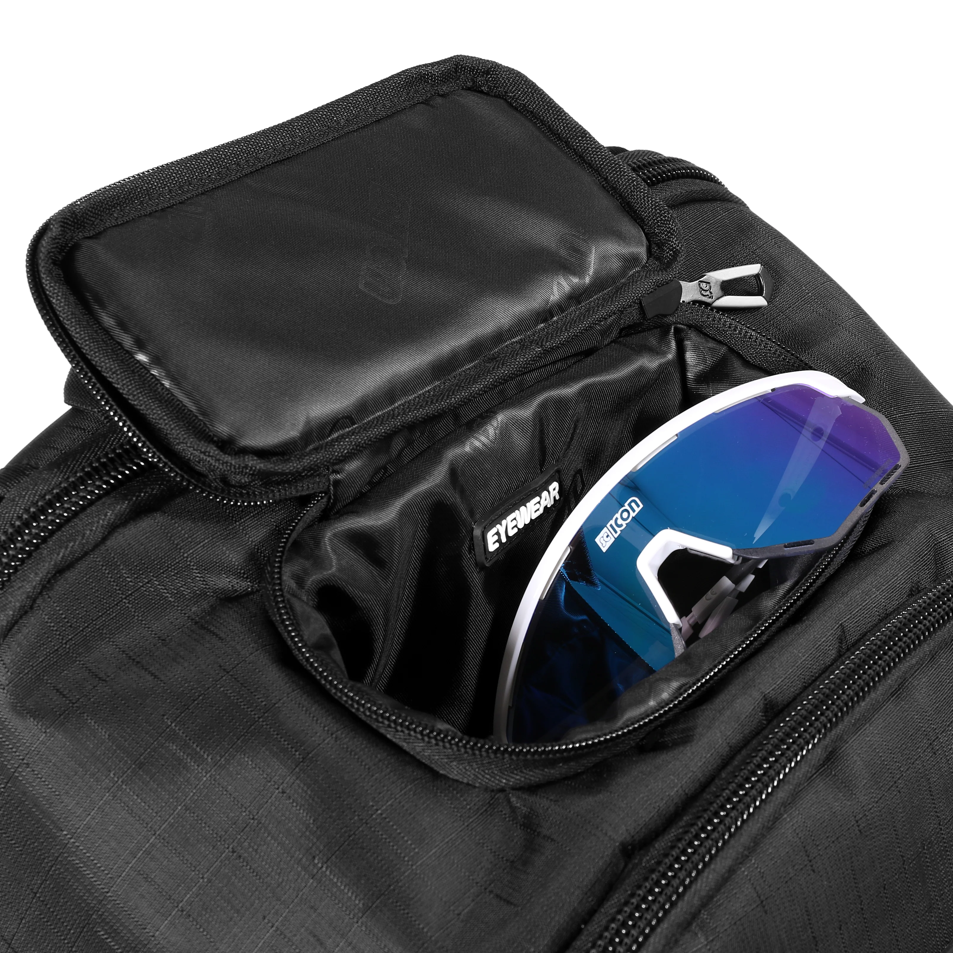Scicon Premium 35L backpack with multiple compartments, padded straps, and sleek black design for versatile everyday use.
