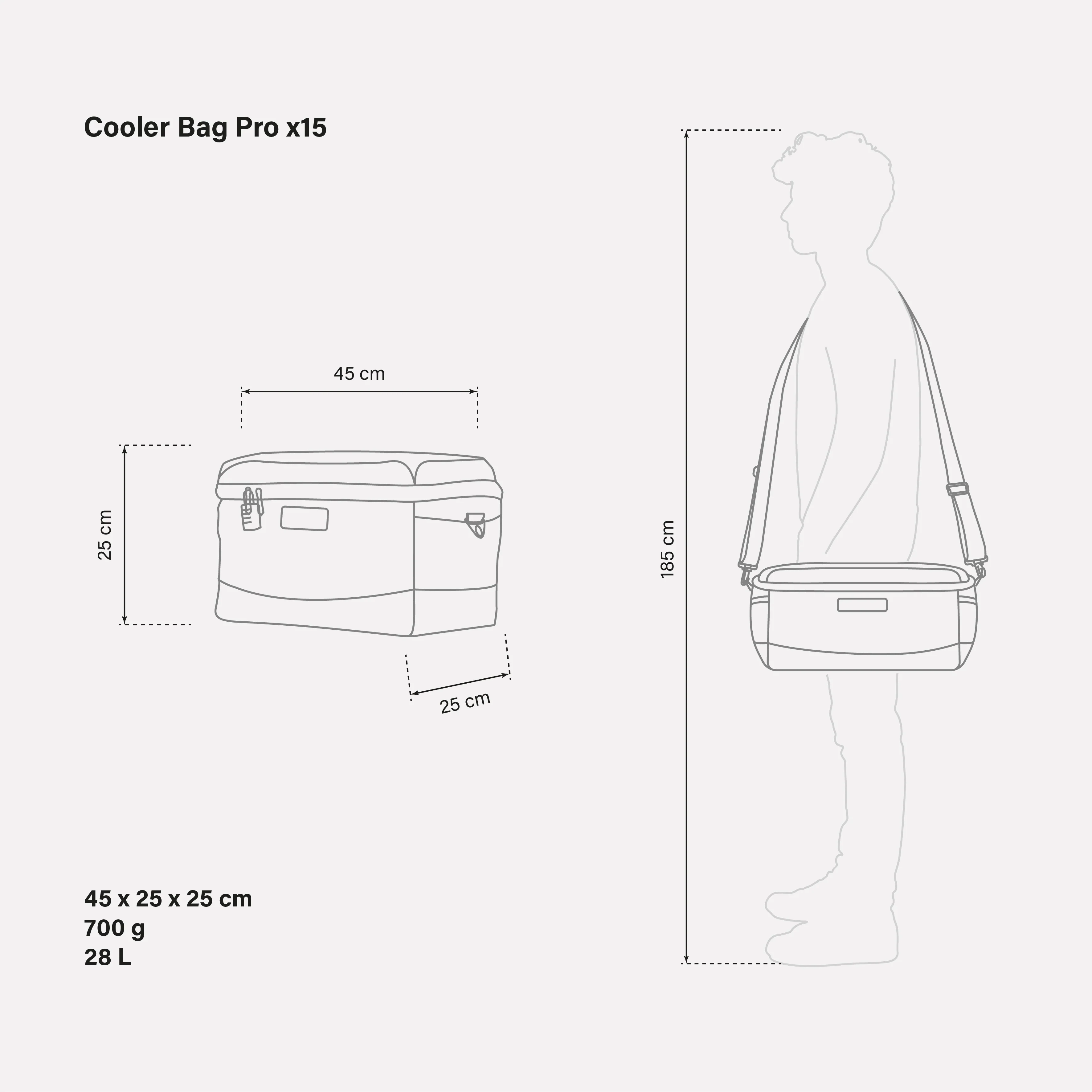 Scicon Pro Cooler Bag X 15 with insulated interior, black exterior, and sturdy handle for transporting chilled items.