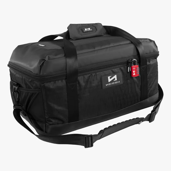 Scicon Pro Cooler Bag X 28, insulated black cooler bag with adjustable shoulder strap and multiple compartments for outdoor use.