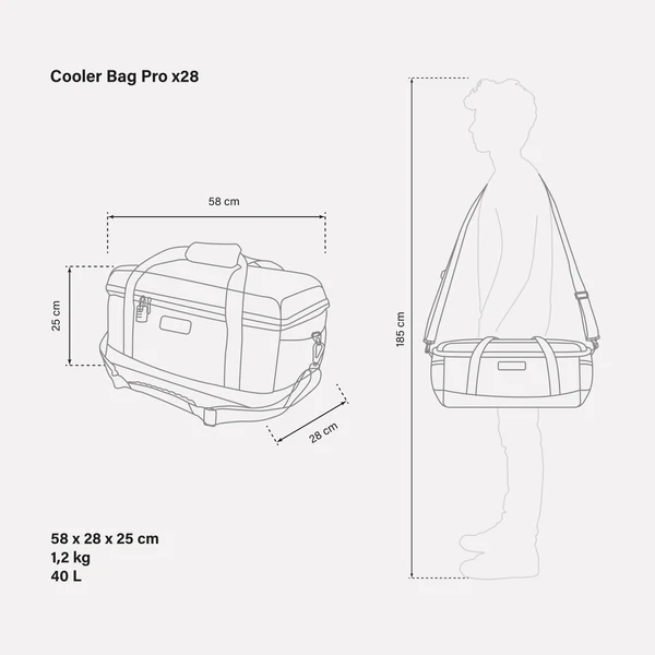 Scicon Pro Cooler Bag X 28, insulated cooler bag with multiple compartments for keeping food and drinks cold.
