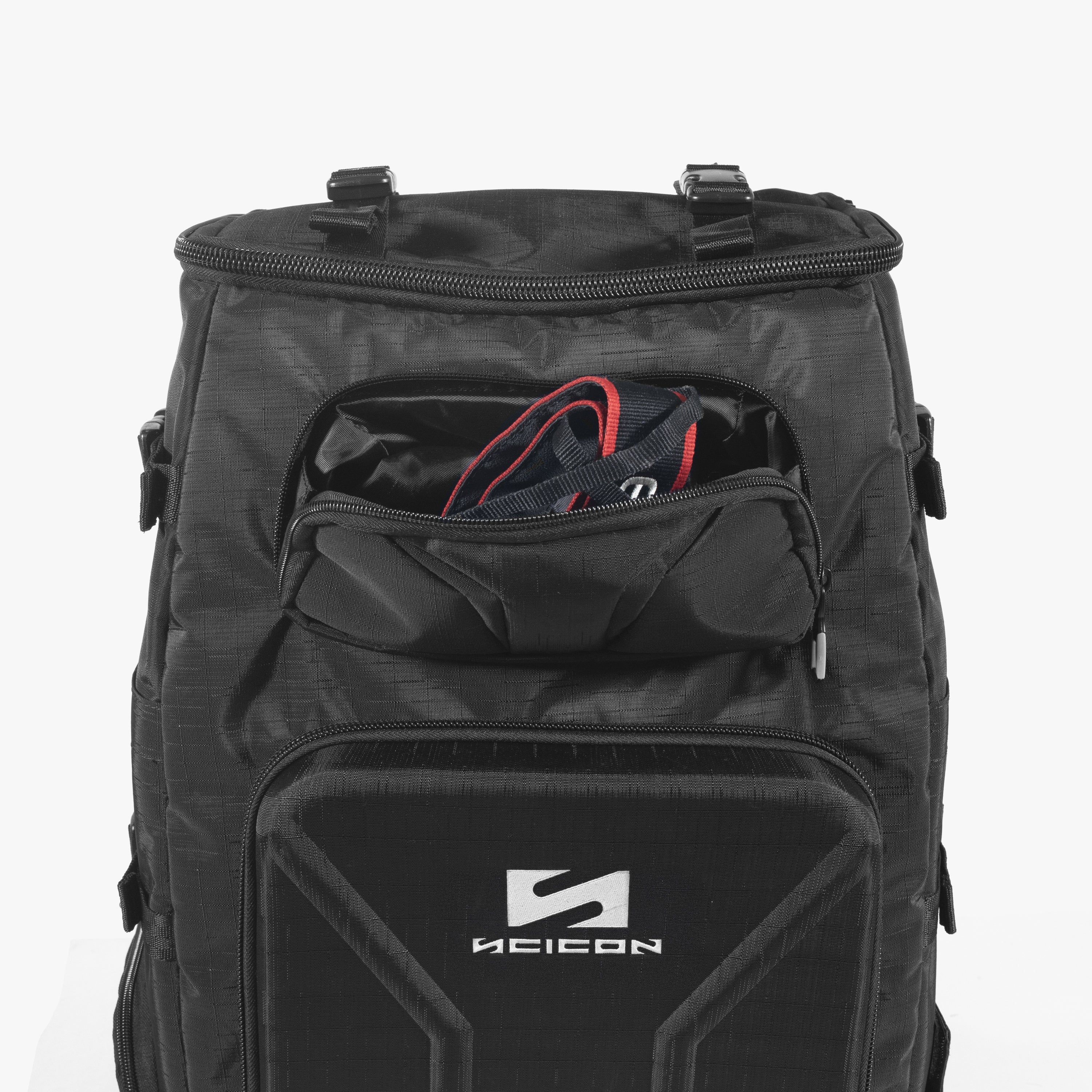 Scicon professional camera backpack with padded compartments and adjustable straps for secure camera gear transport.
