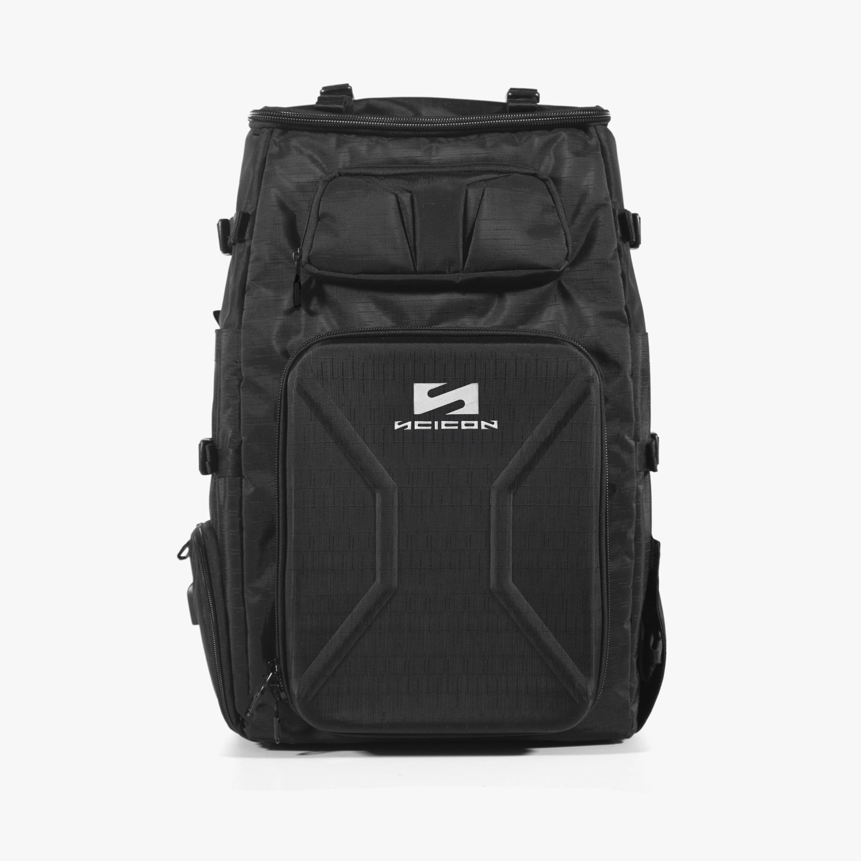 Scicon professional camera backpack with padded compartments and adjustable straps for secure, comfortable carrying of photography gear.