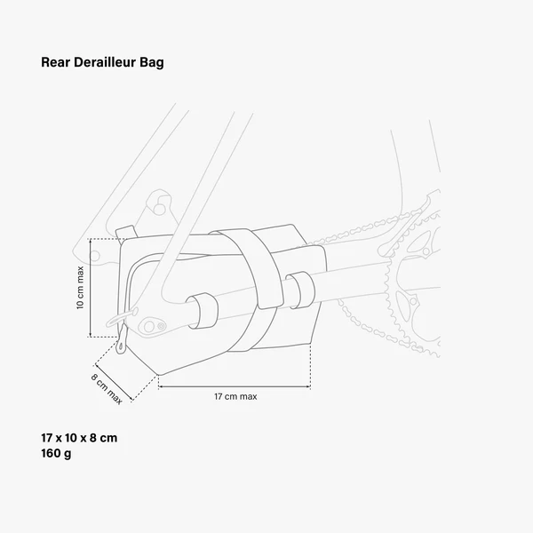 Scicon rear derailleur protection bag for bike gear, designed to shield derailleur from damage during transport or storage.