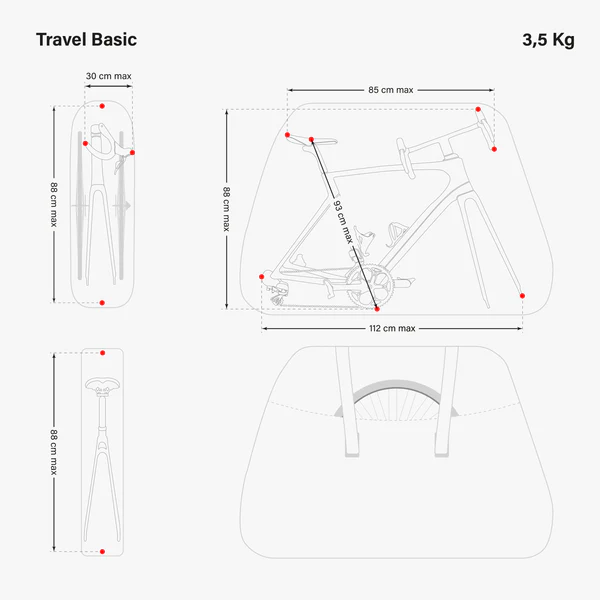 Scicon Soft Bike Travel Bag Basic Edition with padded interior and durable exterior for safe cycling gear transport.