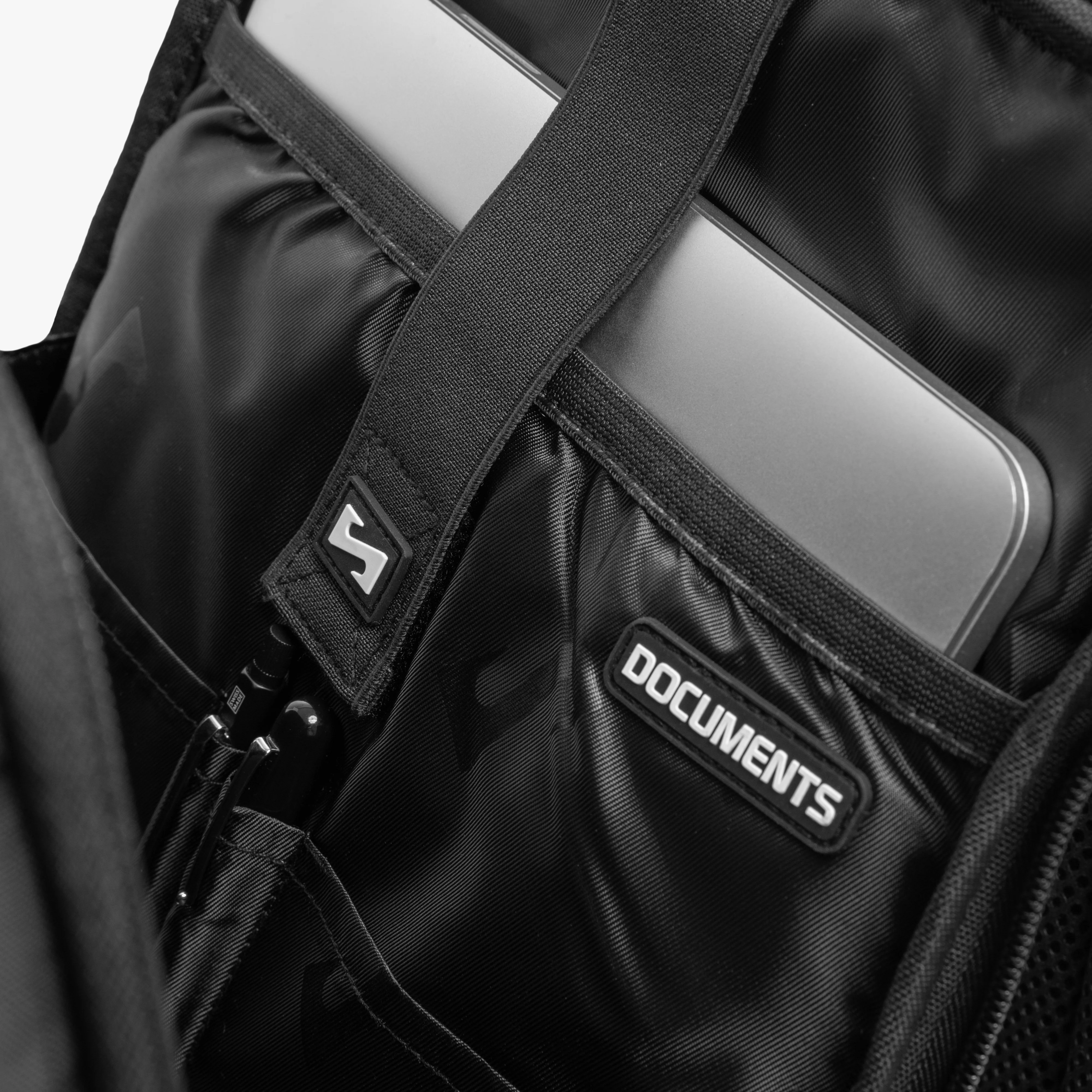 Black Scicon Urban Style 15L backpack with multiple compartments and padded shoulder straps for comfortable everyday carry.
