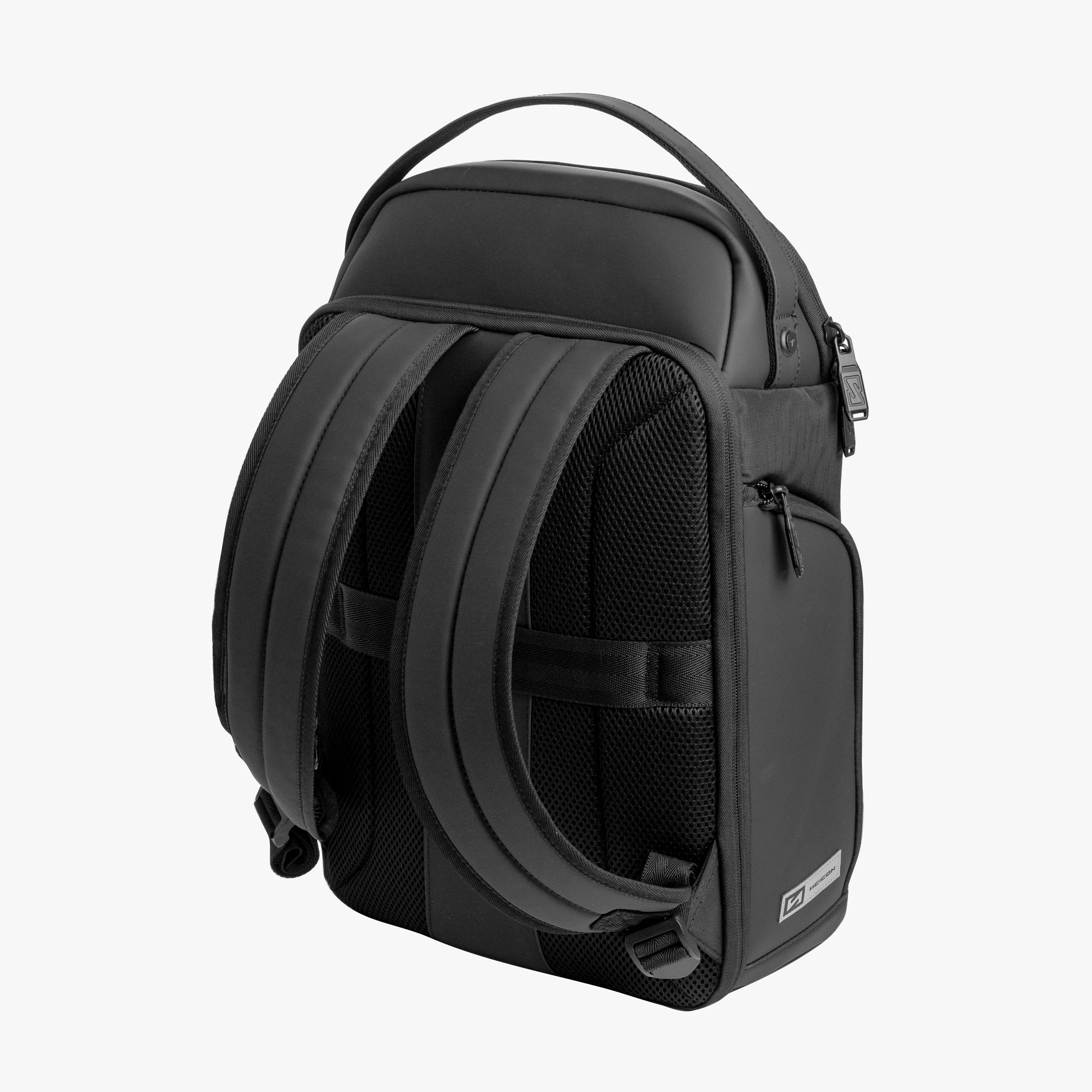 Black Scicon Urban Style 15L backpack with multiple compartments and padded shoulder straps, designed for everyday city use.