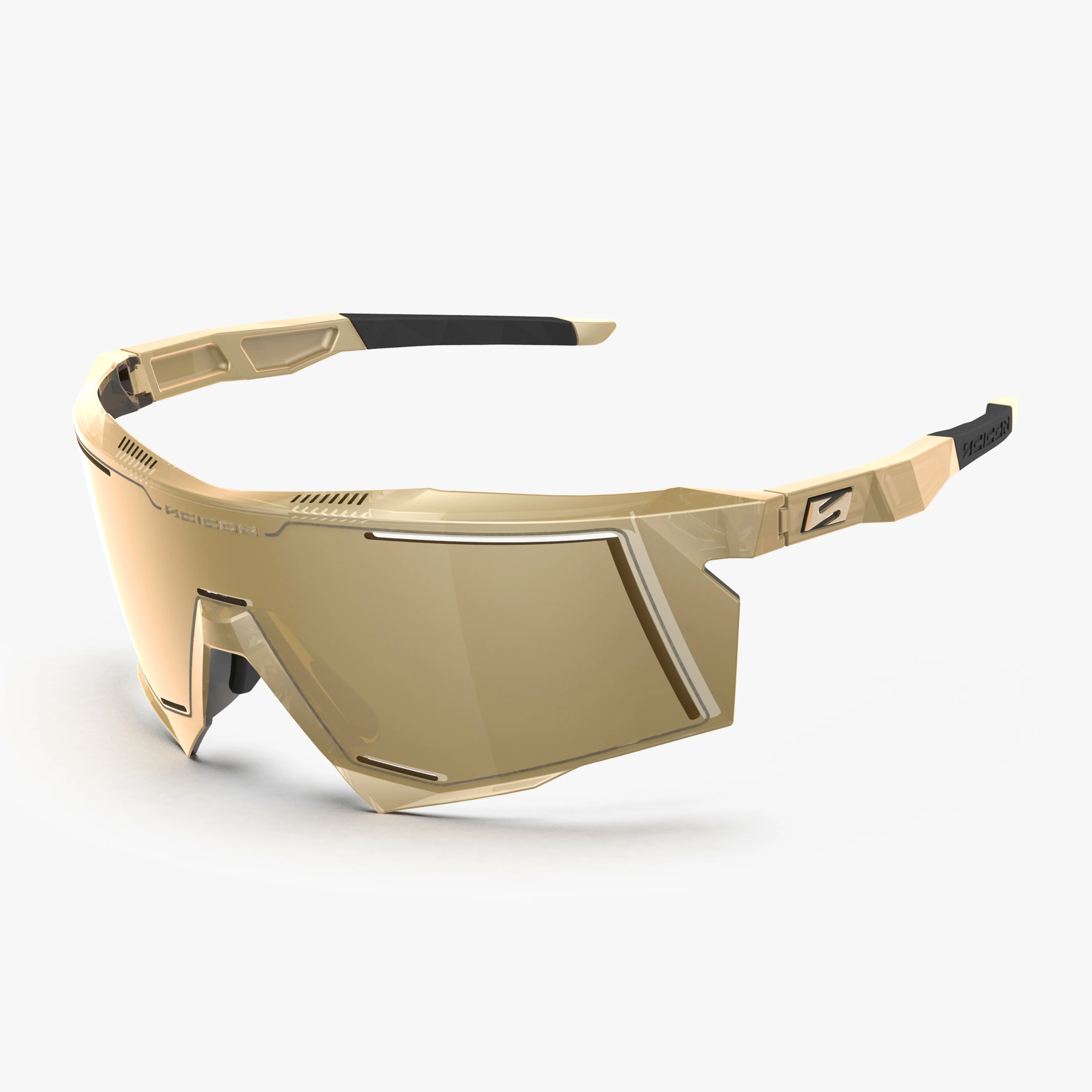 Scicon Aerostorm Performance Eyewear in smoke black with sleek sports design and wraparound lenses for active use.