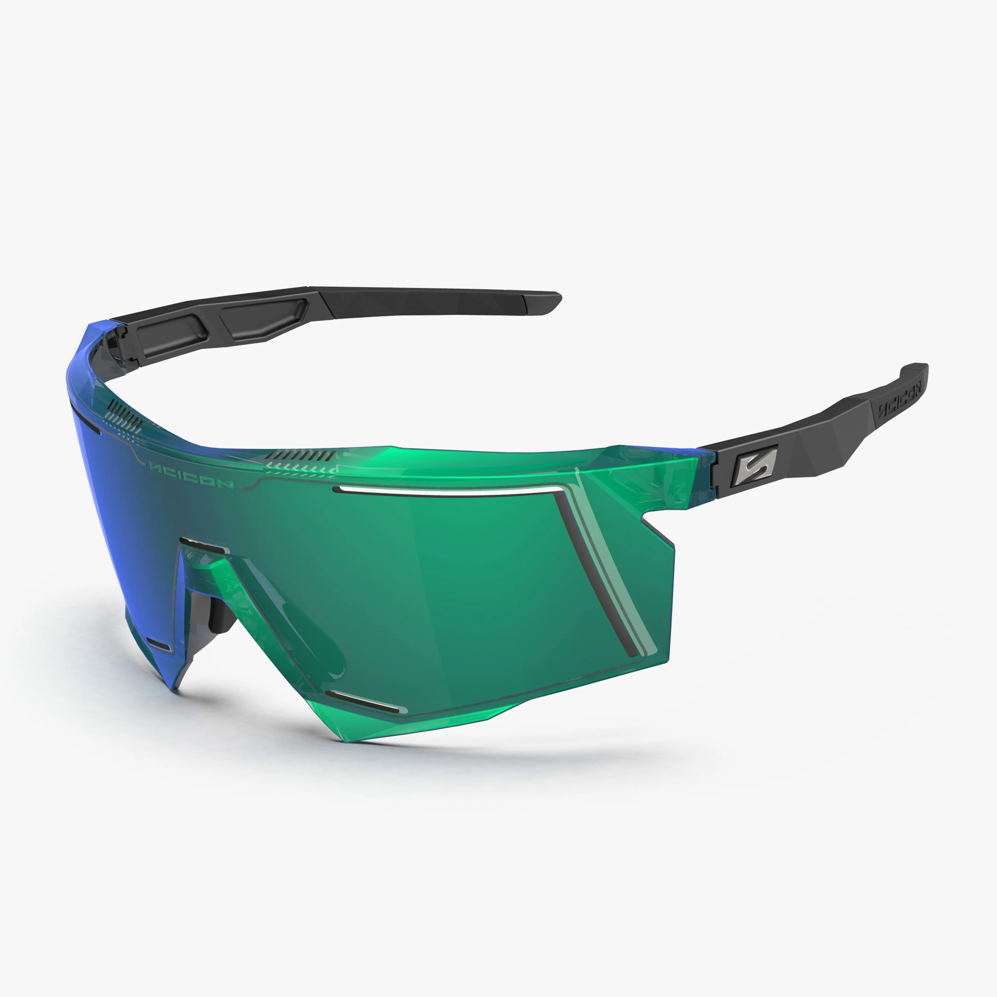 Scicon Aerostorm Performance Eyewear in smoke black with sleek sporty design and wraparound lenses