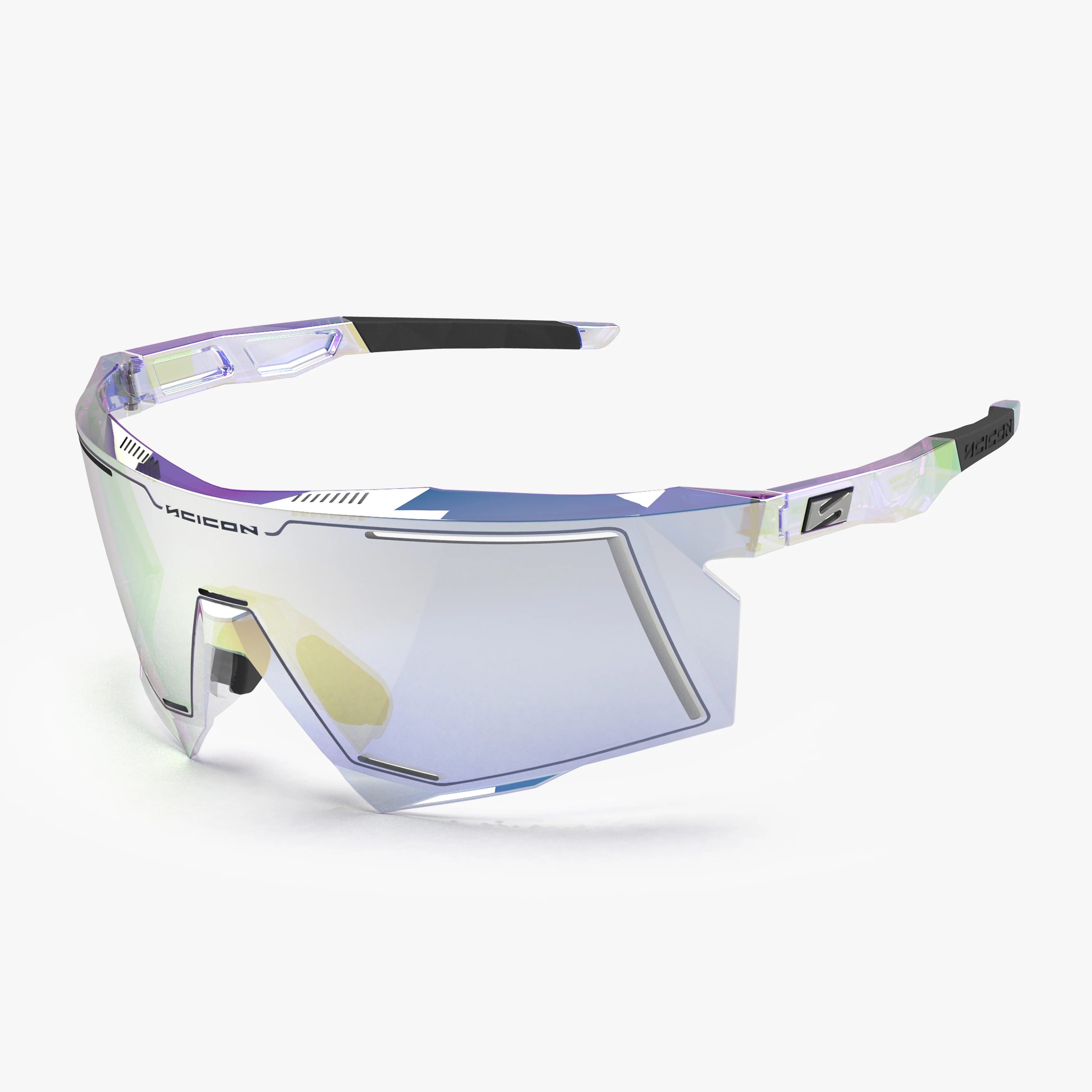Scicon Aerostorm Performance Eyewear in smoke-black with wraparound design and tinted lenses for active outdoor use.