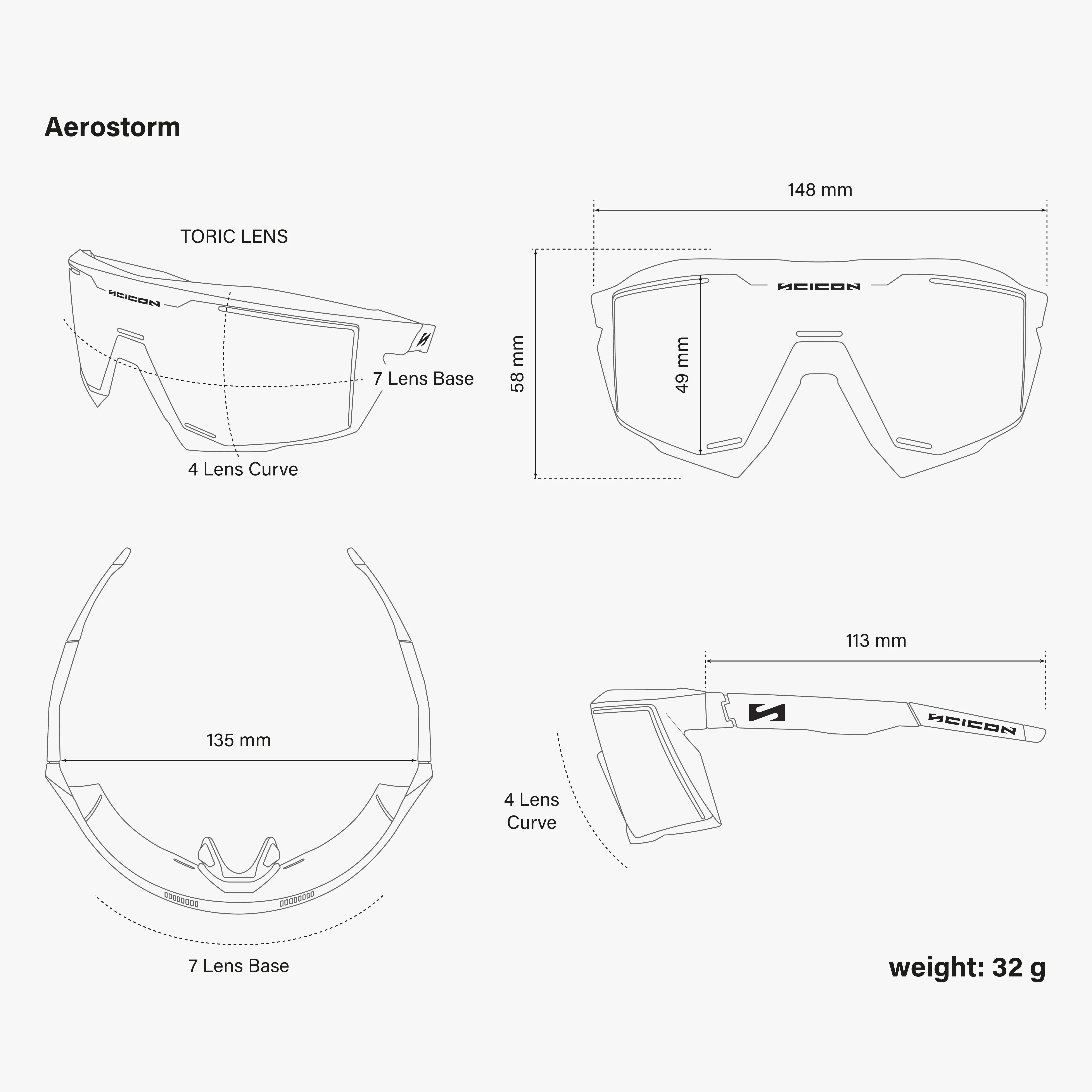 Scicon Aerostorm Performance Eyewear with sleek sports frame and tinted lenses, designed for active outdoor use.