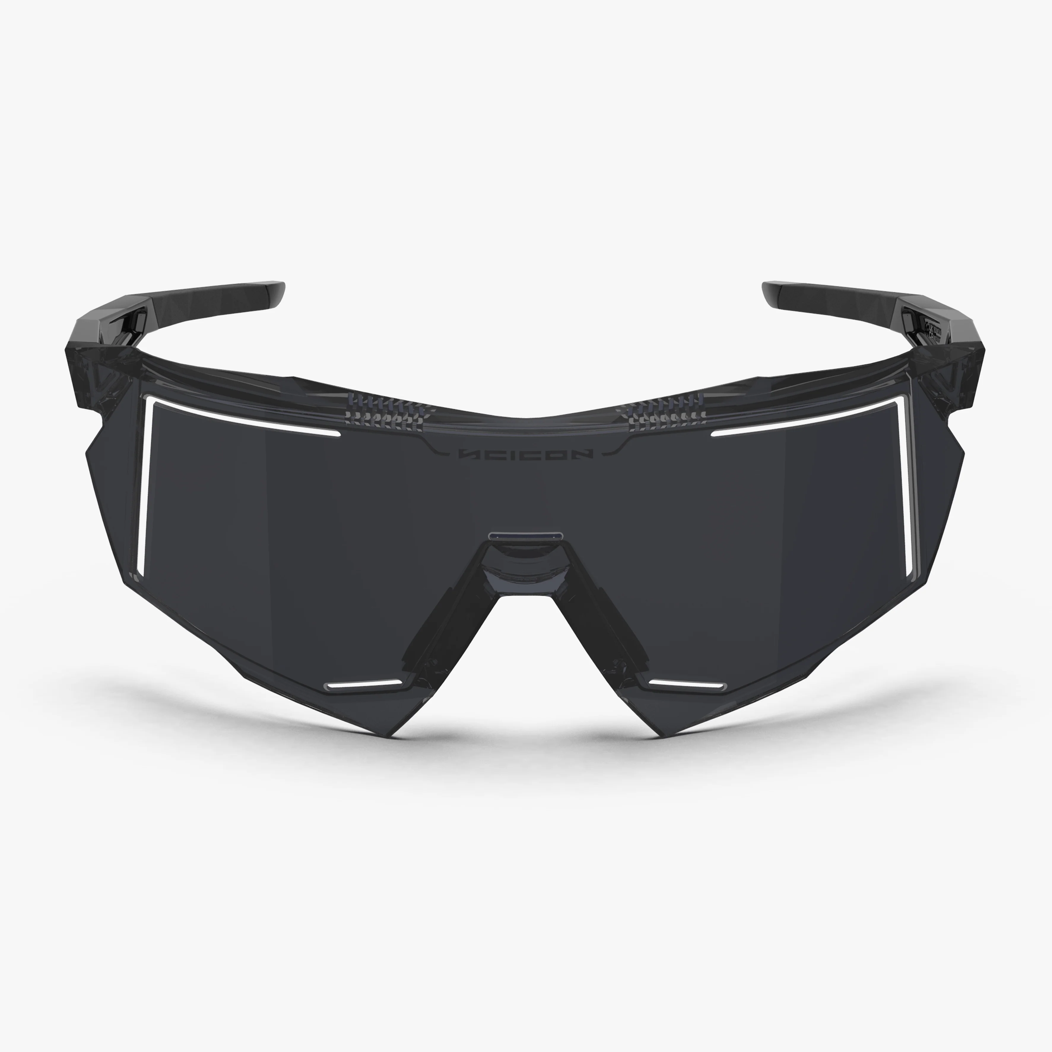 Scicon Aerostorm sport sunglasses front angle showing shield lens and frame shape